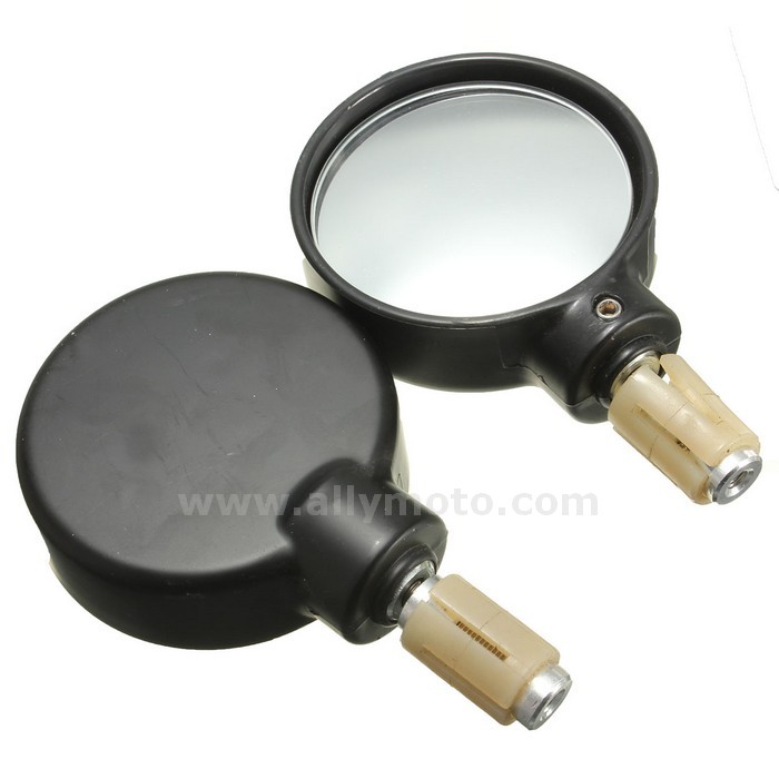 88 7-8 Inches Universal 22Mm Round Stubby Motorecycle Bar Handlebar End Mirror@3